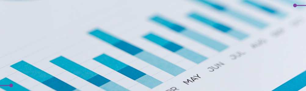 Close-up image of a bar chart.